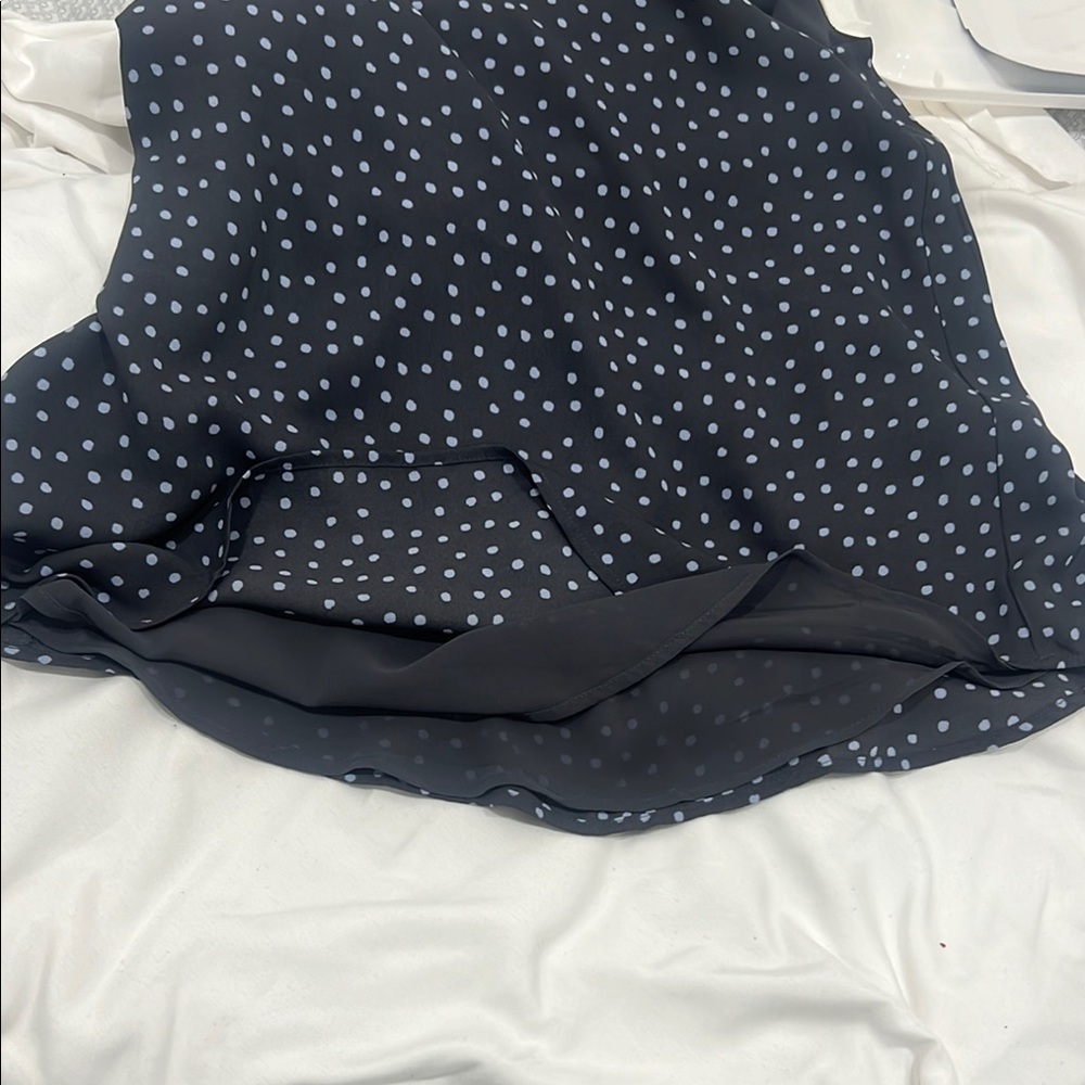 LOFT Navy Polka Dot lined Tank Top size XS (3x$15) - Picture 5 of 9